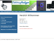 Tablet Screenshot of elektrohediger.ch